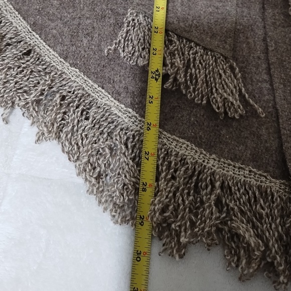 Wool Fringe Shawl  One Size - Picture 11 of 12